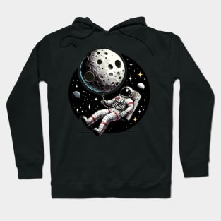 Space Astronaut Aesthetic Floating With the Moon Hoodie